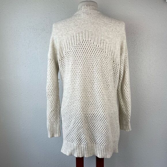Pre-Owed American Eagle Knit Cream Cardigan Sweater Size S - Picture 4 of 6